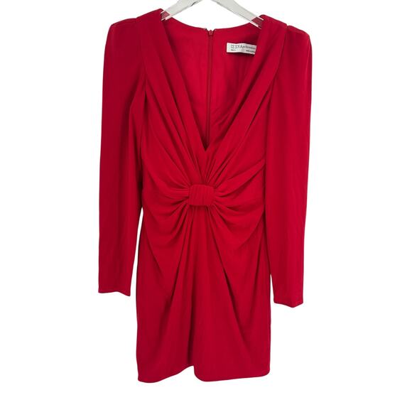 MAC DUGGAL Dress Size 2 Evening Gown NEW Red Mini V Neck Stretch - Picture 2 of 7